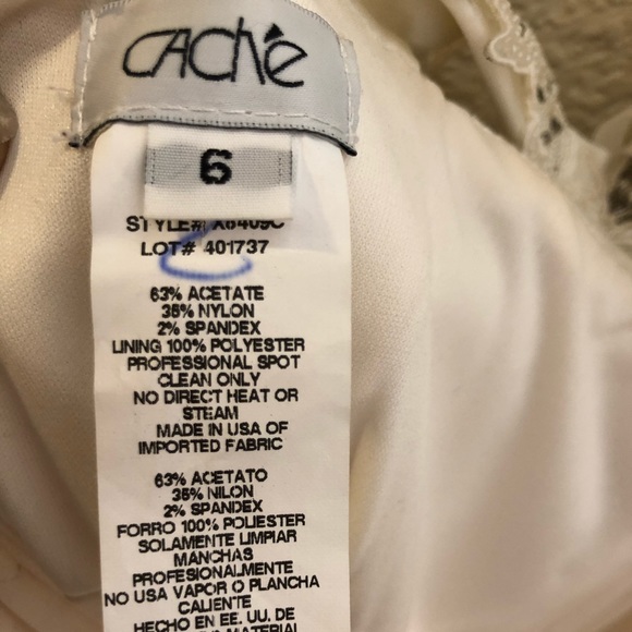 Cache white dress size 6 - Picture 3 of 3